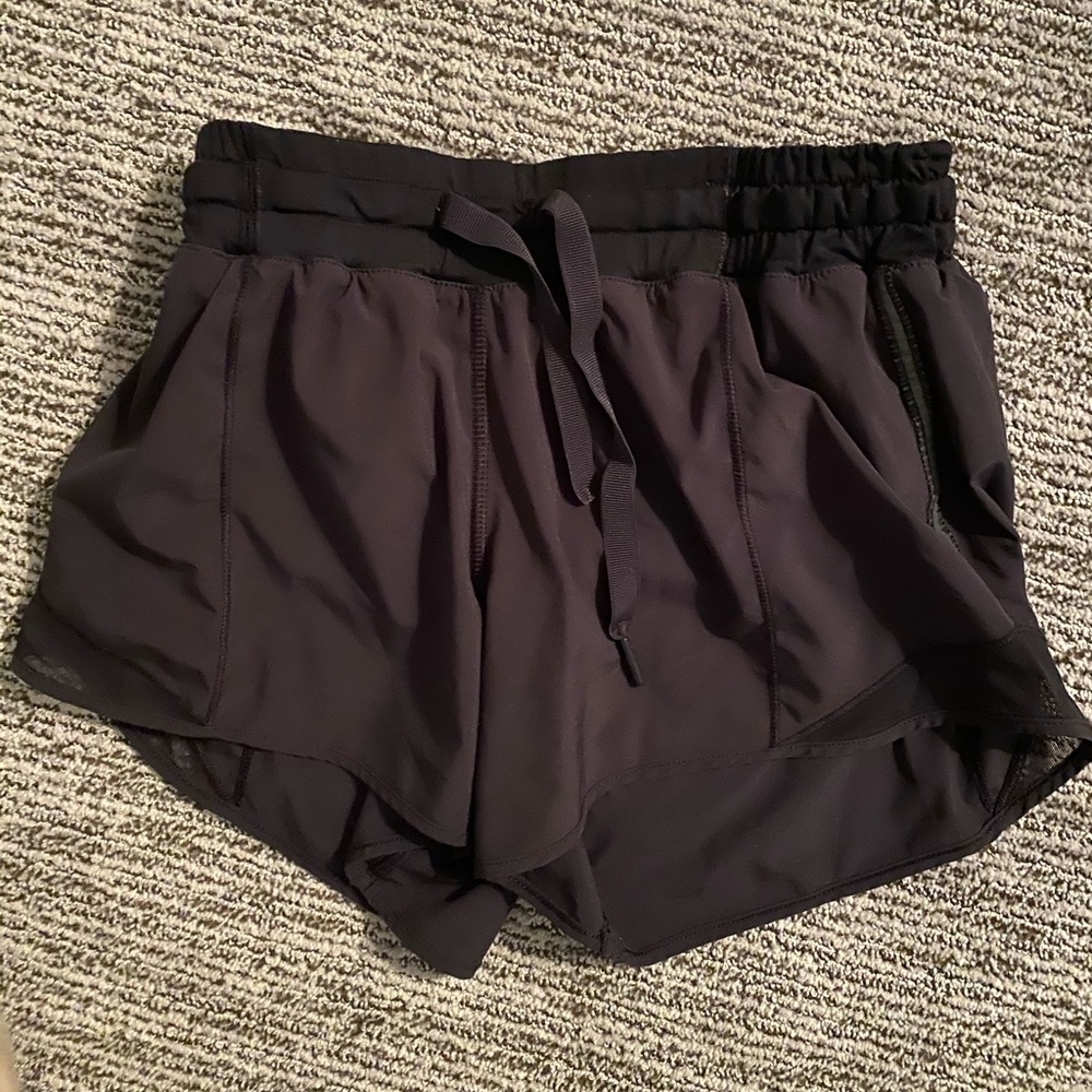 Lulu Lemon Black Hotty Toddy Shorts